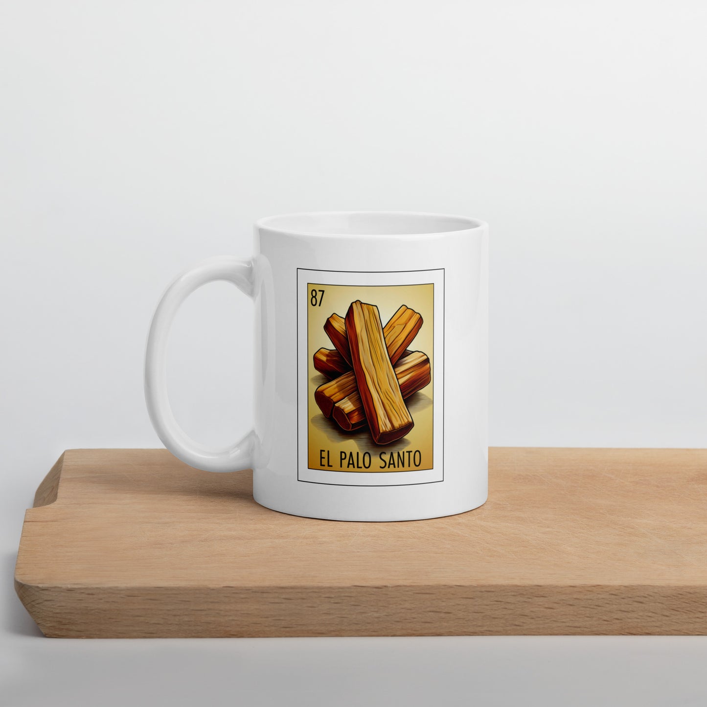 "El Palo Santo" white glossy mug