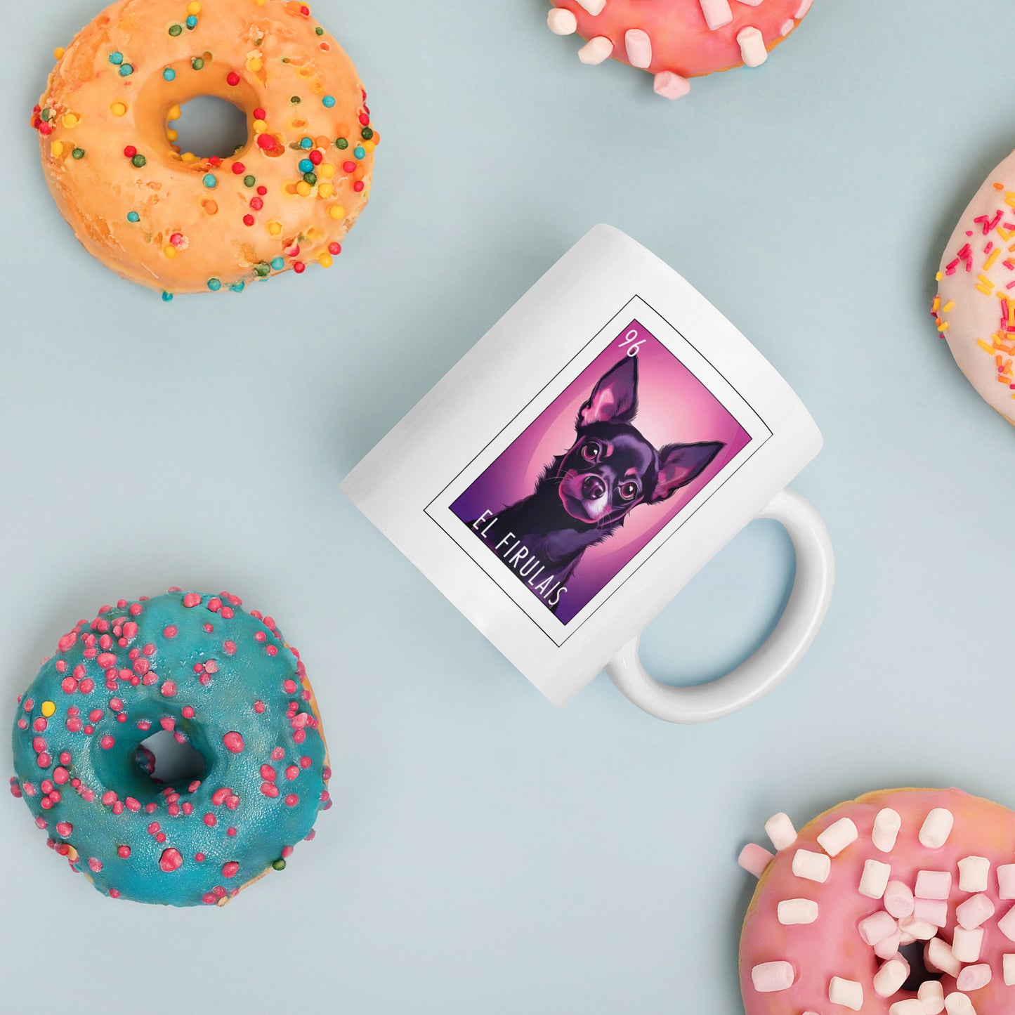 "El Firulais" white glossy mug