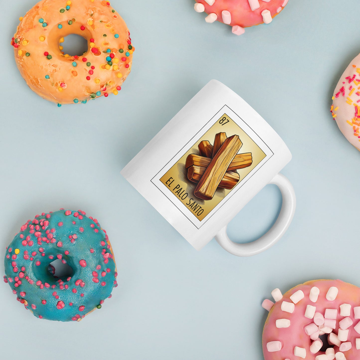 "El Palo Santo" white glossy mug