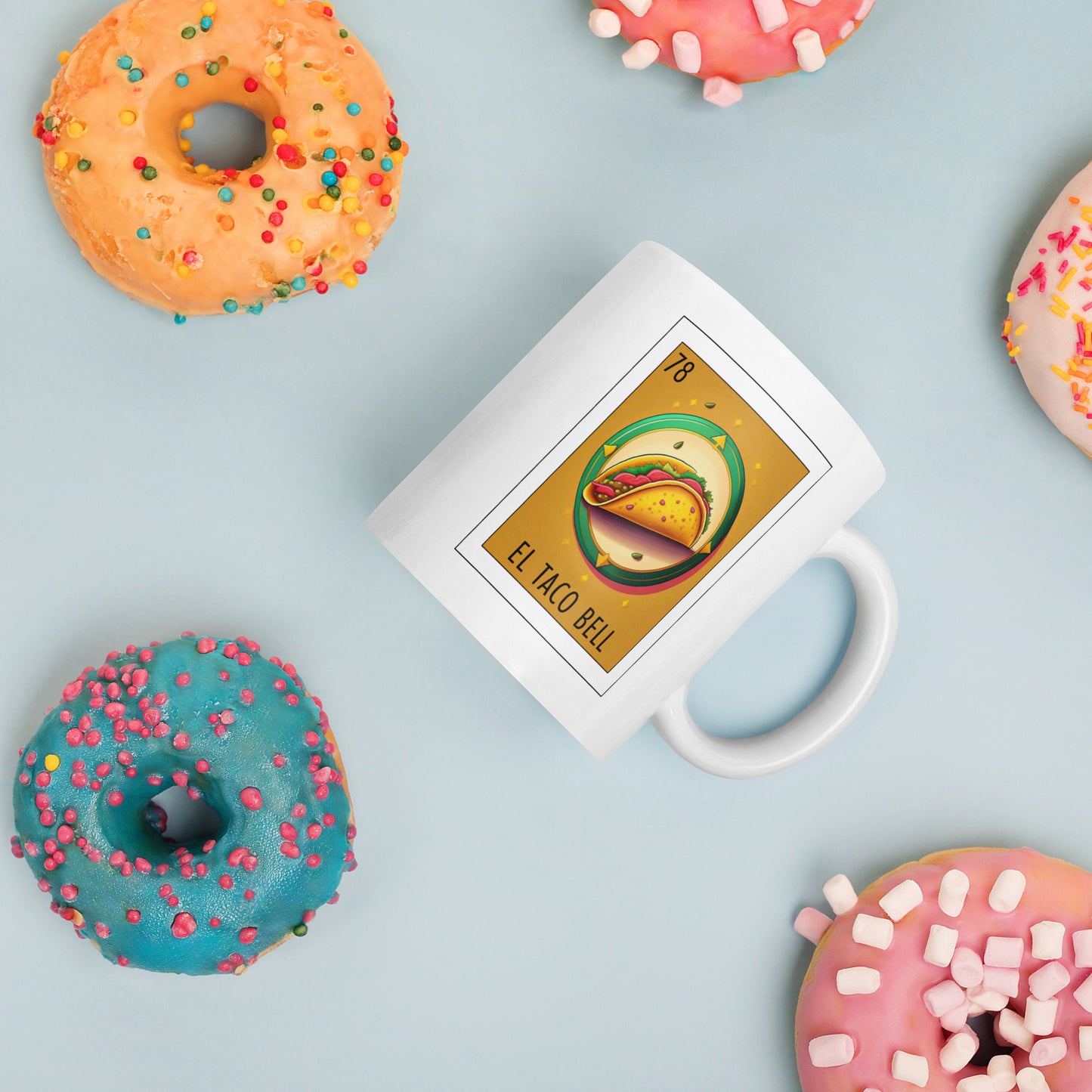 "El Taco Bell" white glossy mug