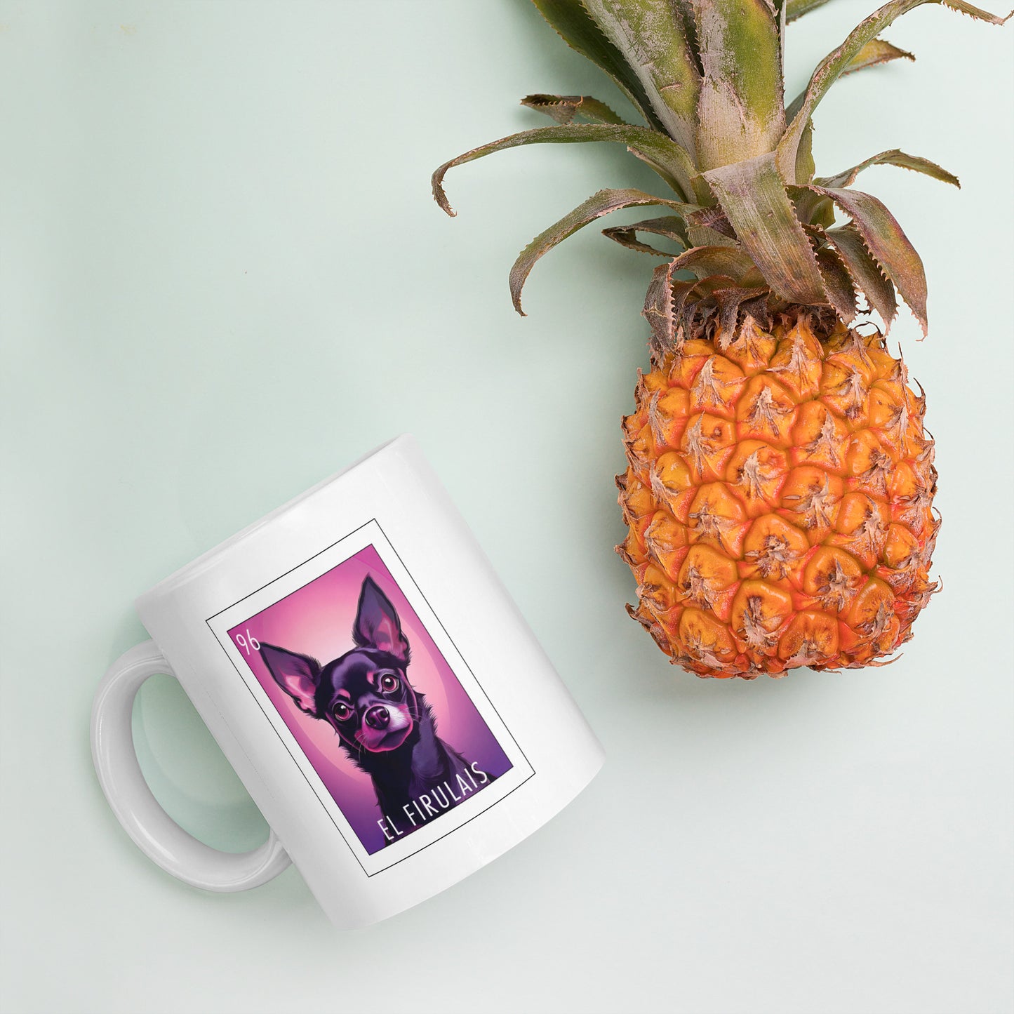"El Firulais" white glossy mug