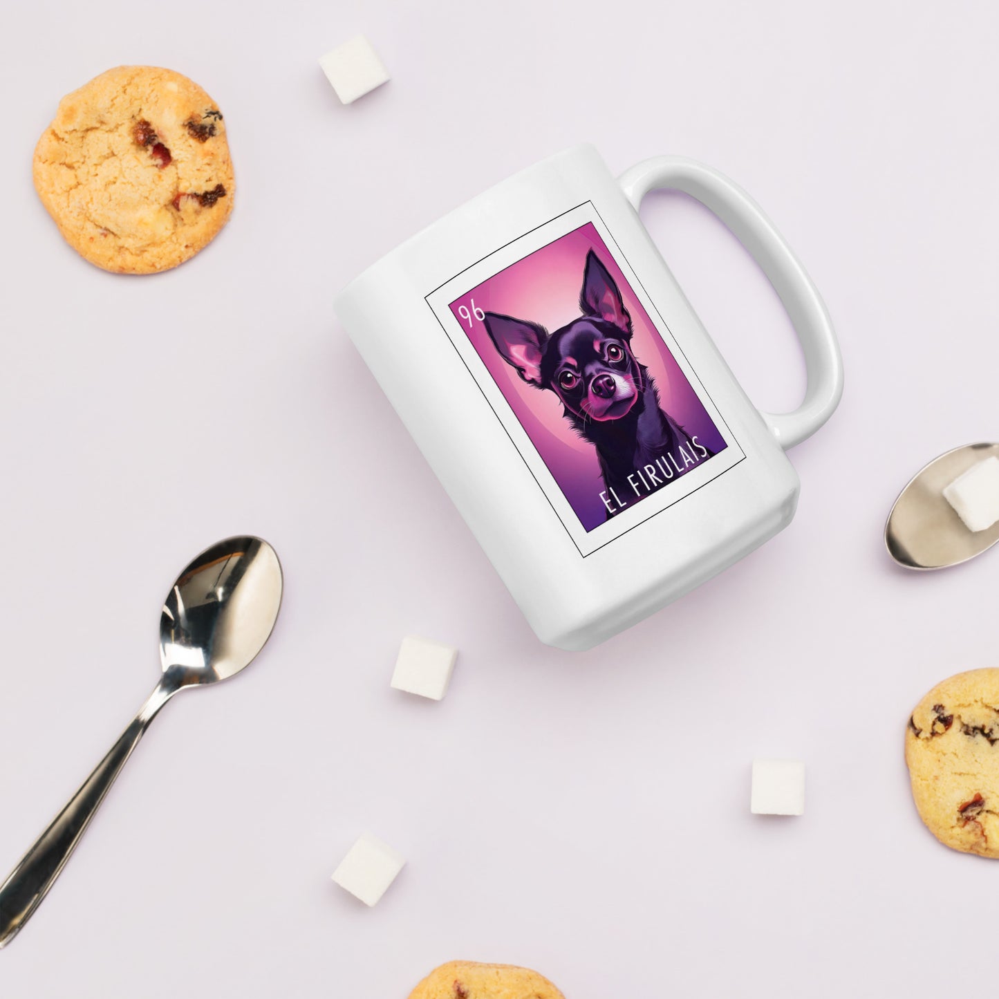 "El Firulais" white glossy mug