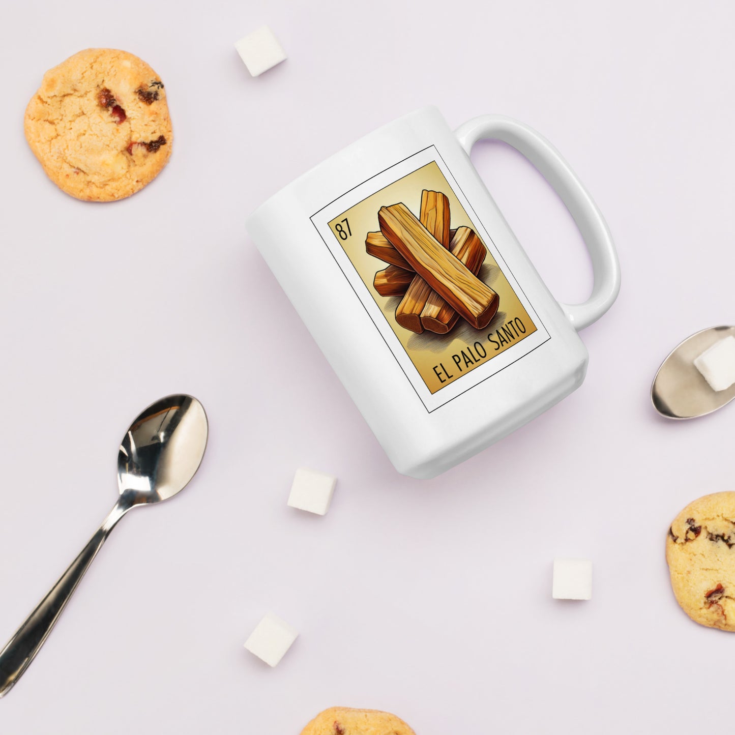 "El Palo Santo" white glossy mug