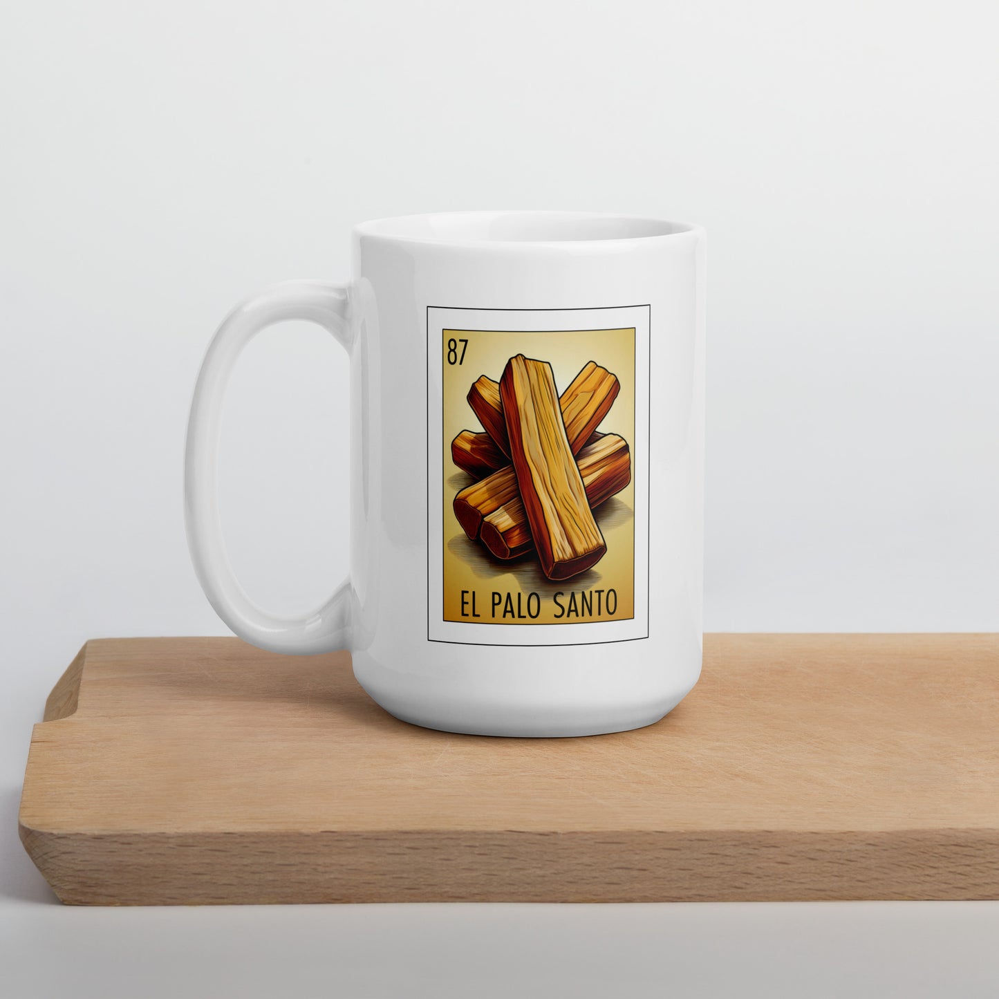 "El Palo Santo" white glossy mug