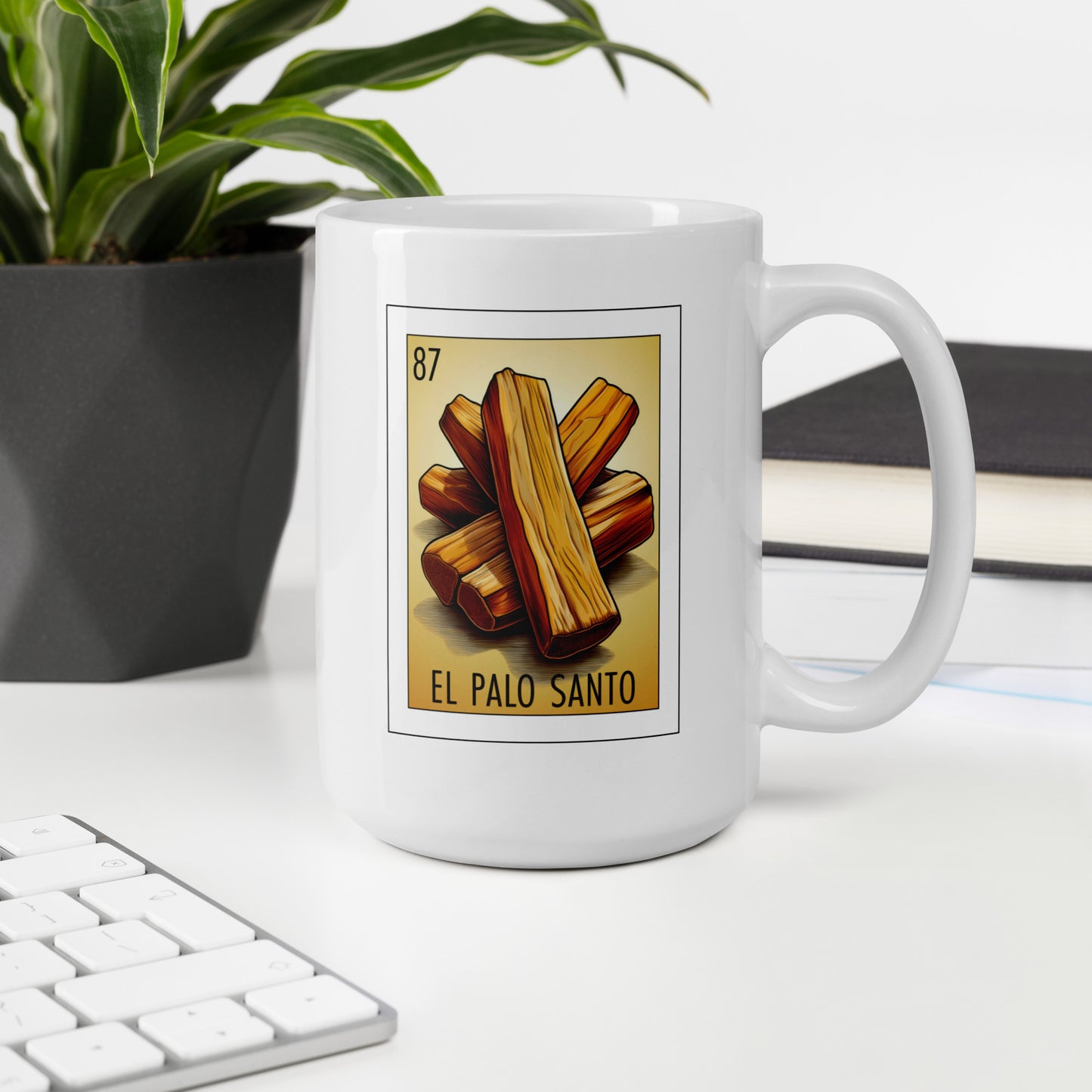 "El Palo Santo" white glossy mug