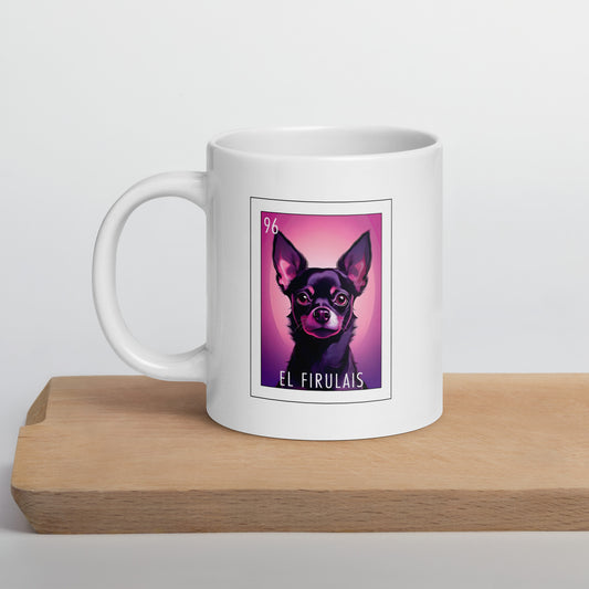 "El Firulais" white glossy mug