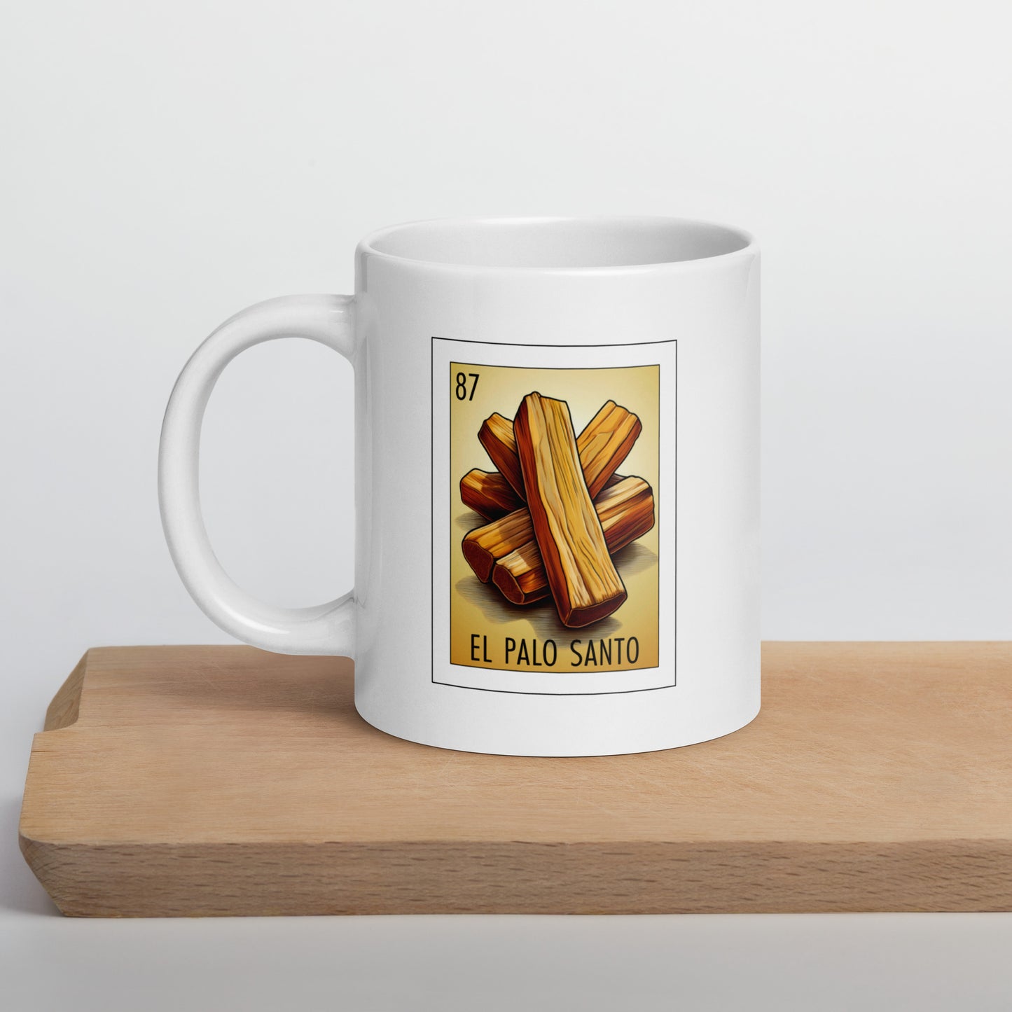 "El Palo Santo" white glossy mug