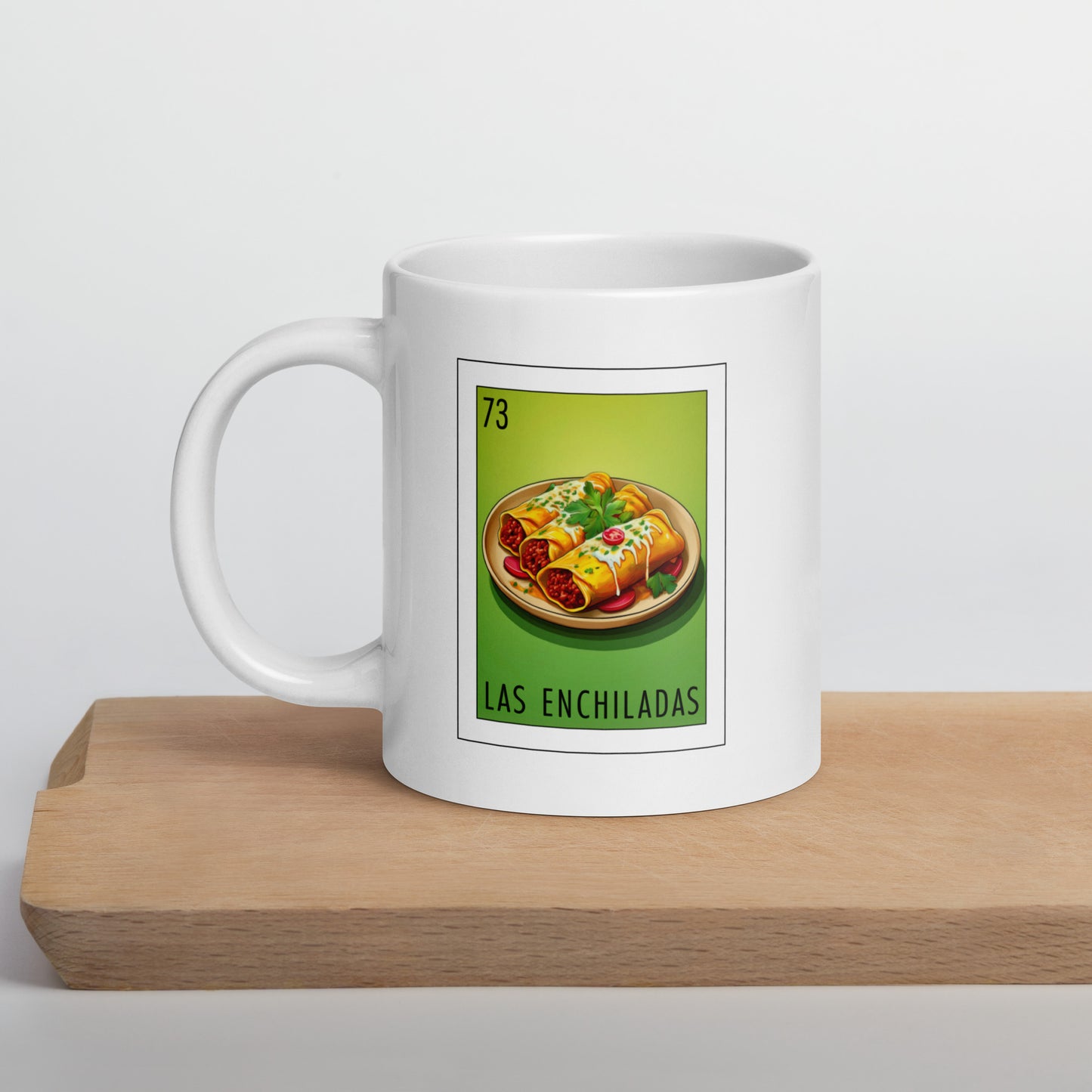 "Las Enchiladas" white glossy mug