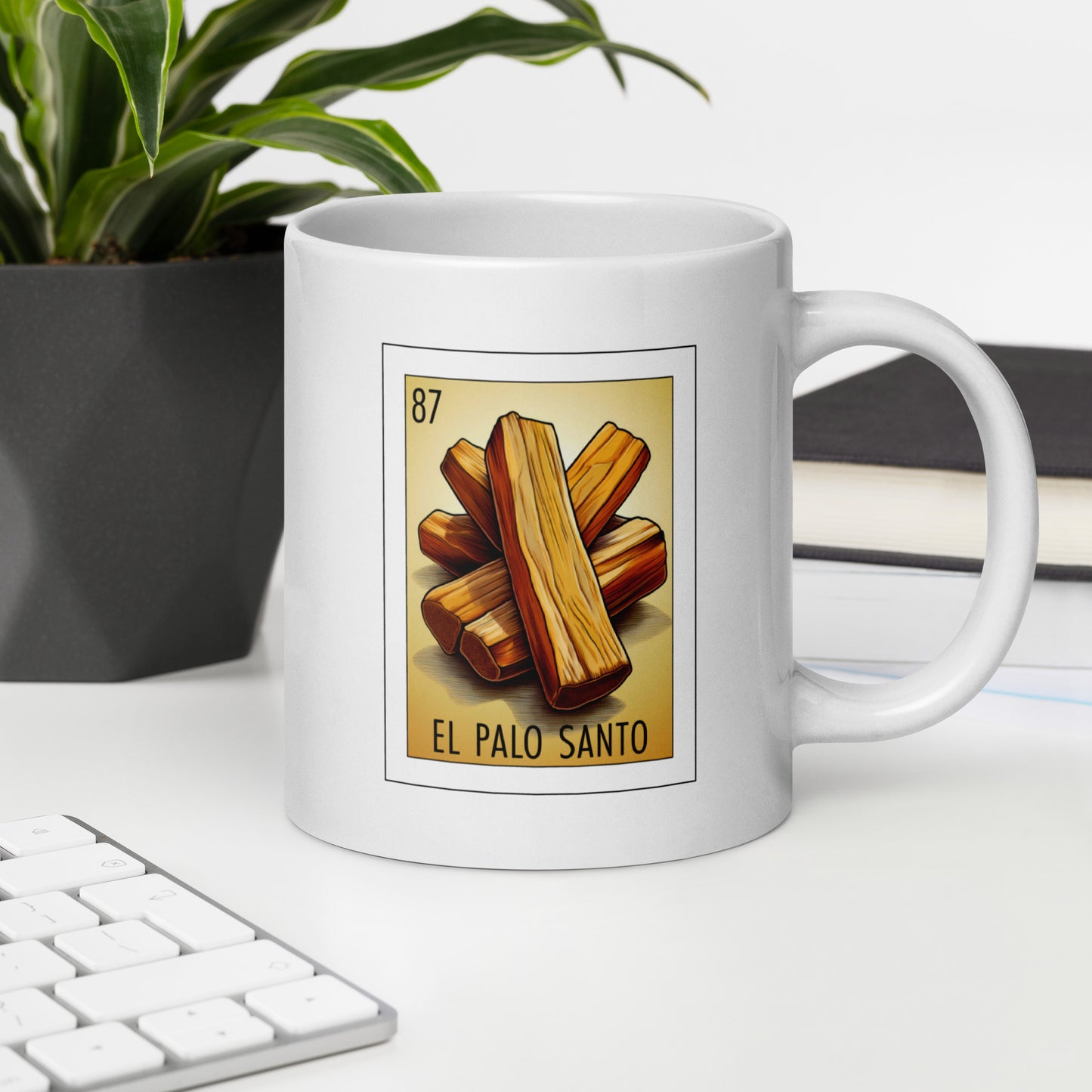 "El Palo Santo" white glossy mug