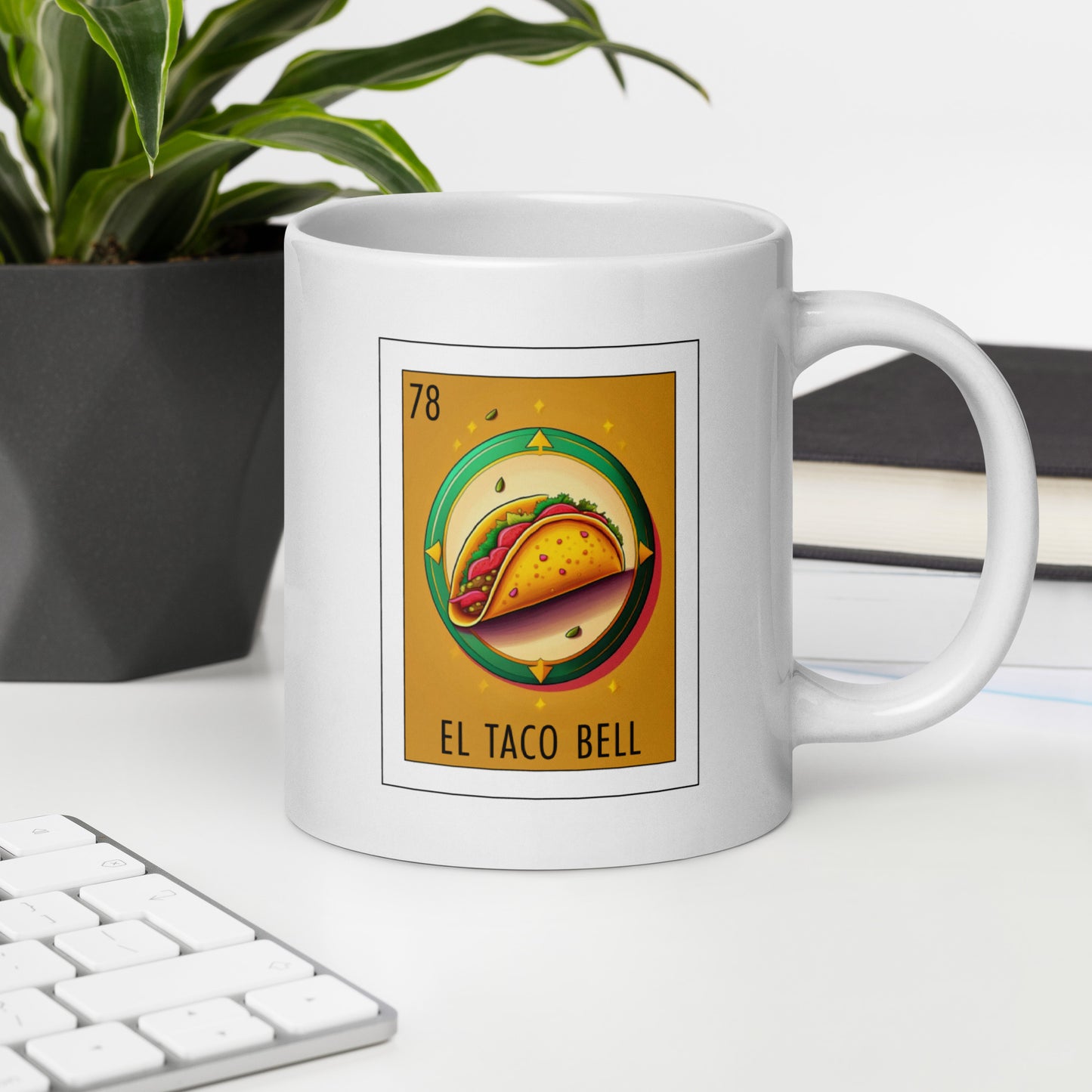 "El Taco Bell" white glossy mug